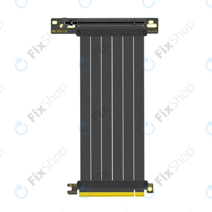 Cablu riser PCIe 4.0 x16 pentru placă video, 20cm, negru