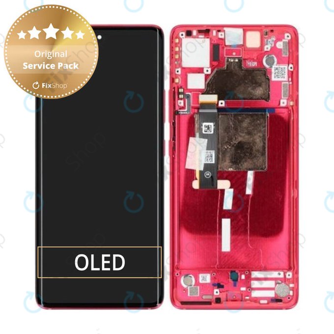 Motorola Edge 30 Fusion - Ecran LCD + Sticlă Tactilă + Ramă (Viva Magenta) - 5D68C22034 Genuine Service Pack