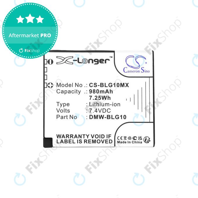 Baterie pentru Leica D-Lux Type 109, Panasonic Lumix DMC-GF3, GX7, LX100, 980mAh, Li-Ion, 7.4V, DMW-BLG10, HQ