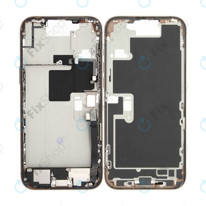 Apple iPhone 16 Pro Max - Ramă mijlocie + Butoane de pornire + Volum (Desert Titanium)