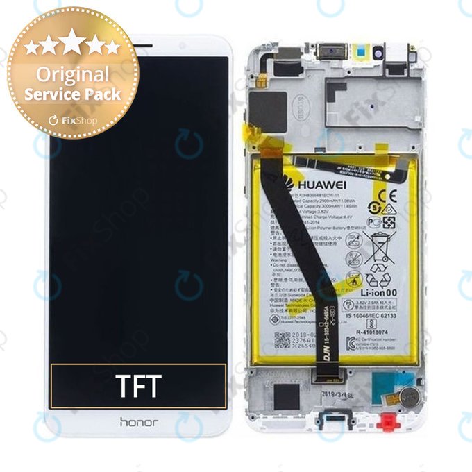 Huawei Honor 7A - Ecran LCD + Sticlă Tactilă + Ramă + Baterie (Gold) - 02351WER Genuine Service Pack