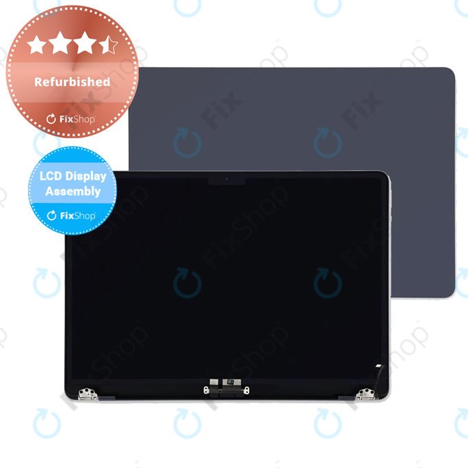 Apple MacBook Air 13" M2 A2681 (2022) - Ecran LCD + Sticlă Frontală + Carcasă Spate (Midnight) Refurbished