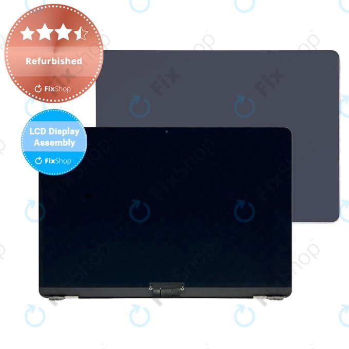 Apple MacBook Air 13" M3 A3113 (2024) - Ecran LCD + Sticlă Frontală + Carcasă Spate (Midnight) Refurbished