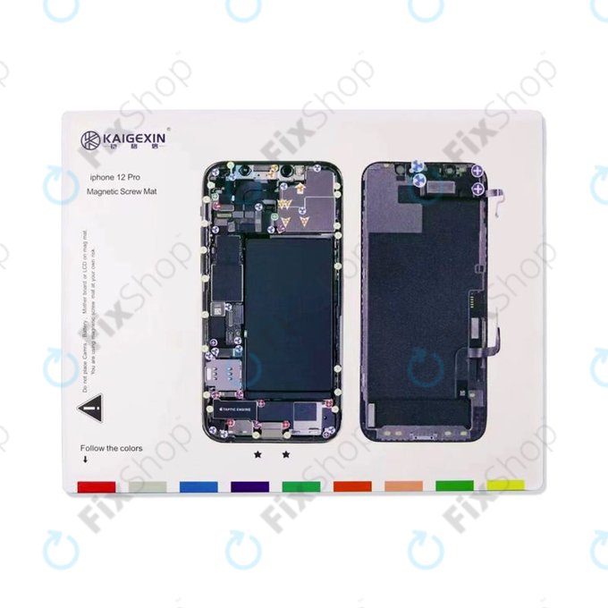 Organizator magnetic de șuruburi cu diagramă (iPhone 12 Pro)