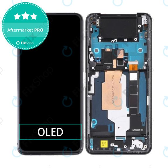 Asus Zenfone 7 Pro ZS671KS - Ecran LCD + Sticlă Tactilă + Ramă (Aurora Black) OLED