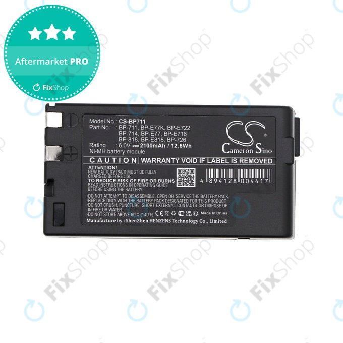 Baterie pentru Canon E06, Canon E07, 2100mAh, Ni-MH, 6V, BP-711, HQ