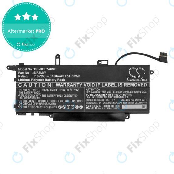 Baterie pentru Dell Latitude 7310 2-in-1, 7400 2-in-1, 6750mAh, Li-Pol, 7.6V, NF2MW, HQ