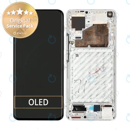 Xiaomi Mi 11, Mi 11 Pro - Ecran LCD + Sticlă Tactilă + Ramă (Cloud White) - 56000700K200 Genuine Service Pack