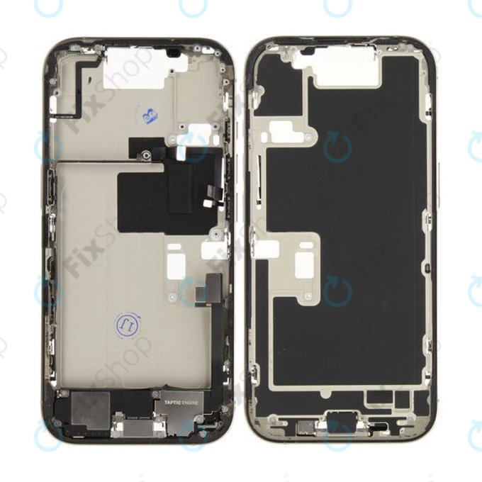 Apple iPhone 16 Pro - Ramă mijlocie + Butoane de pornire + Volum (Natural Titanium)