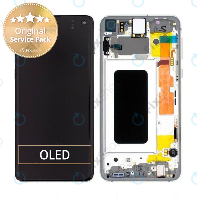 Samsung Galaxy S10e G970F - Ecran LCD + Sticlă Tactilă + Ramă (Prism White) - GH82-18852B, GH82-18836B Genuine Service Pack