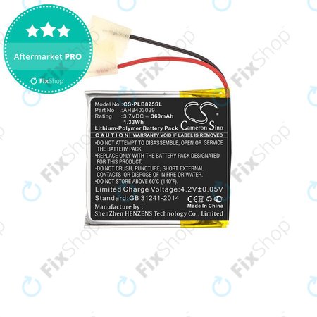 Baterie pentru Plantronics Voyager Focus B825, 360mAh, Li-Pol, 3.7V, AHB403029, HQ