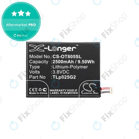 Baterie pentru Alcatel One Touch Pixi 8", 2500mAh, Li-Pol, 3.8V, TLp025G2, HQ