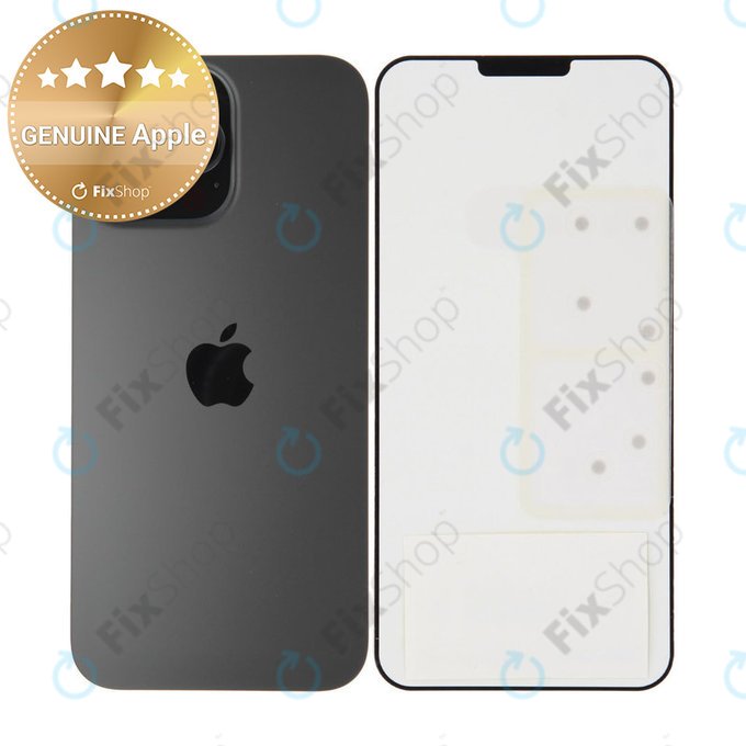 Sticlă Carcasă Spate pentru iPhone 16 Pro Max | Black Titanium | 661-44958 | Genuine Apple