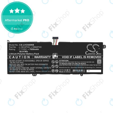 Baterie pentru Lenovo Yoga C940, 7650mAh, Li-Pol, 7.7V, L18C4PH0, HQ