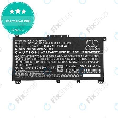 Baterie pentru HP Pavilion 14, 15, 17, 3550mAh, Li-Pol, 11.55V, HT03XL, HQ