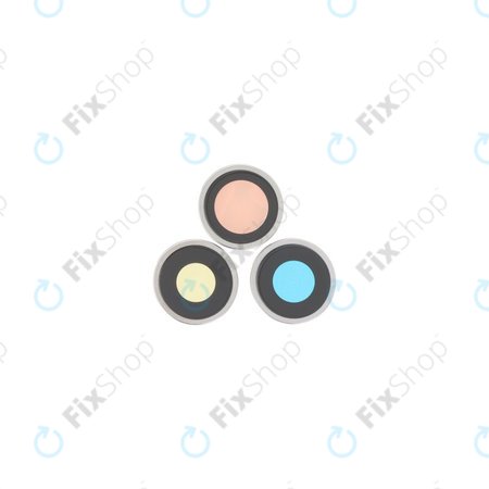 Apple iPhone 16 Pro, 16 Pro Max - Sticlă Cameră Spate cu Ramă (White Titanium) - 3buc