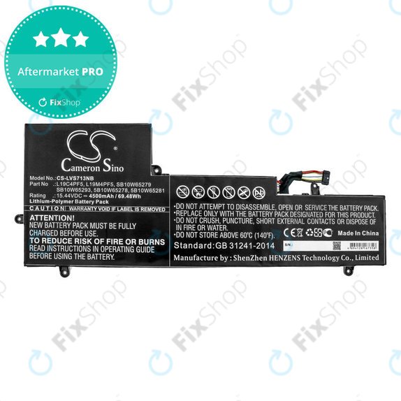 Baterie pentru Lenovo Yoga Slim 7-15IIL, 4500mAh, Li-Pol, 15.44V, L19C4PF5, HQ