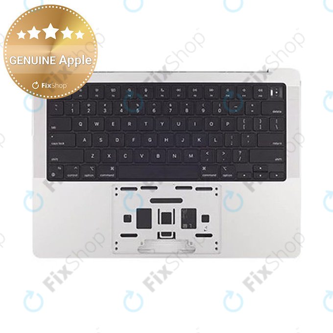Ramă superioară tastatură pentru MacBook Pro 14", A2442 (2021), A2779 (2023), cu tastatură US și baterie, Silver, 661-21973, Genuine Apple