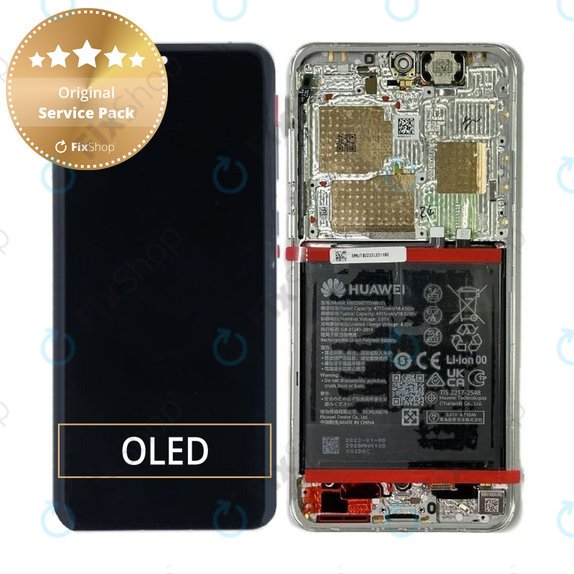 Huawei P60 Pro - Ecran LCD + Sticlă Tactilă + Ramă + Baterie - 02355MUT Genuine Service Pack