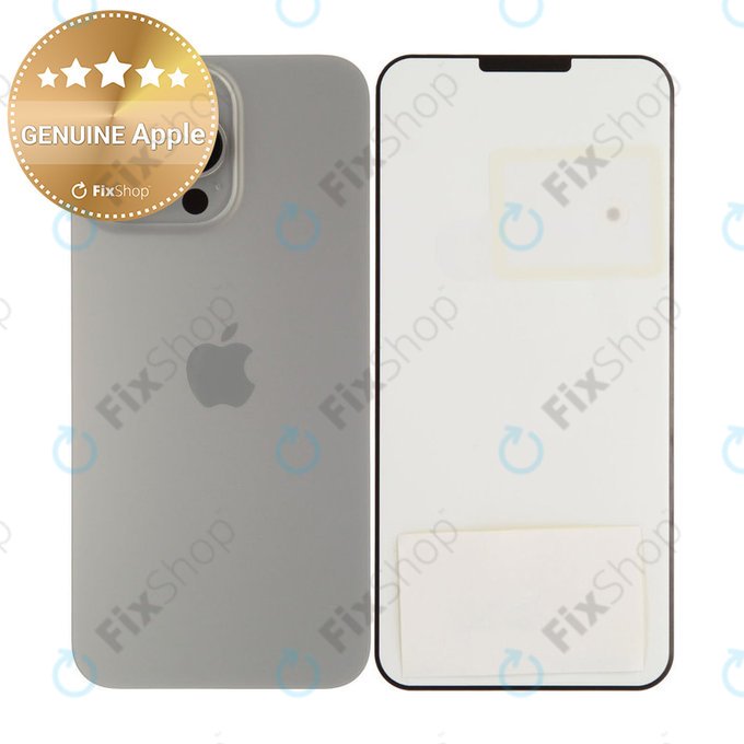 Sticlă Carcasă Spate pentru iPhone 15 Pro Max | Natural Titanium | 661-36909 | Genuine Apple