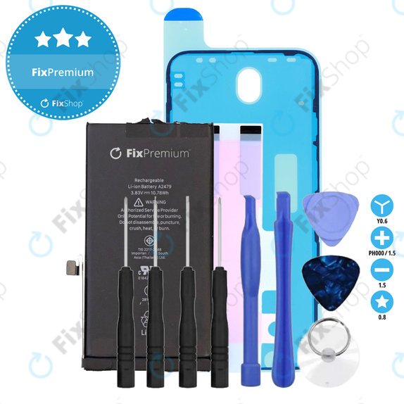 Baterie pentru iPhone 12, 12 Pro, 2815mAh, Adeziv (Adhesive), Unelte, FixPremium