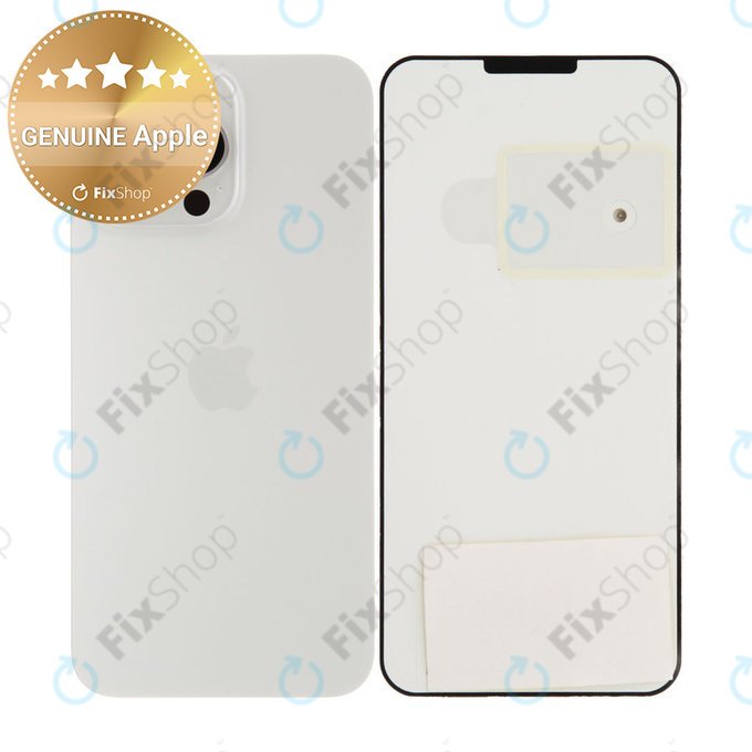 Sticlă Carcasă Spate pentru iPhone 15 Pro Max | White Titanium | 661-36908 | Genuine Apple