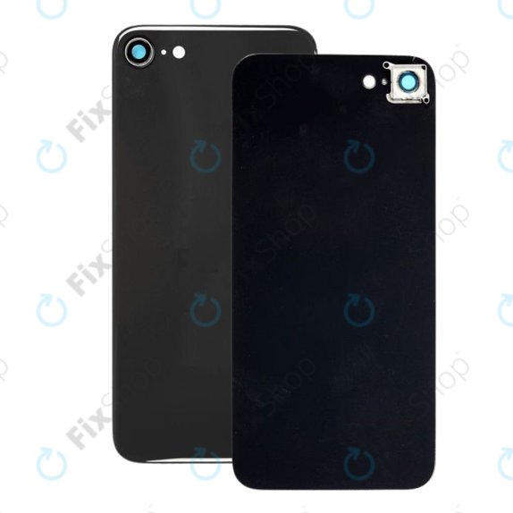 Apple iPhone SE (2nd Gen 2020) - Sticlă Carcasă Spate + Sticlă Cameră Spate (Black)