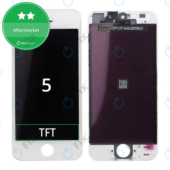 Ecran pentru iPhone 5, White, Sticlă tactilă cu ramă