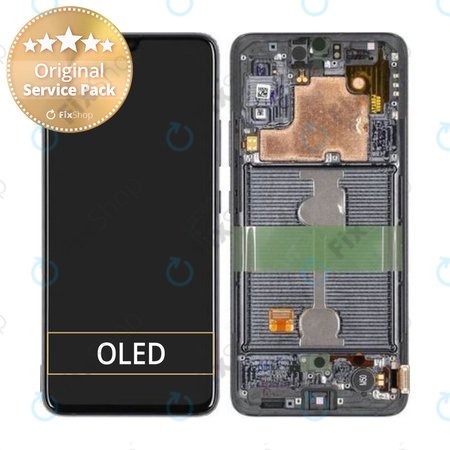 Samsung Galaxy A90 A908F - Ecran LCD + Sticlă Tactilă + Ramă (Black) - GH82-21092A, GH82-21530A, GH82-21606A Genuine Service Pack