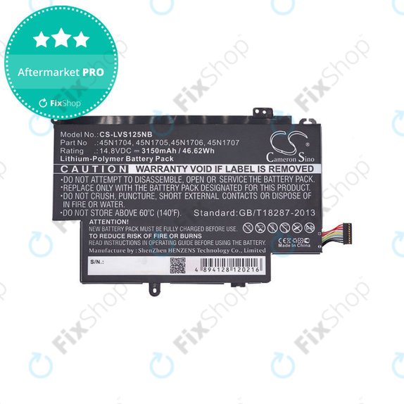 Baterie pentru Lenovo ThinkPad Yoga 12, Yoga S1, 3150mAh, Li-Pol, 14.8V, 45N1704, HQ