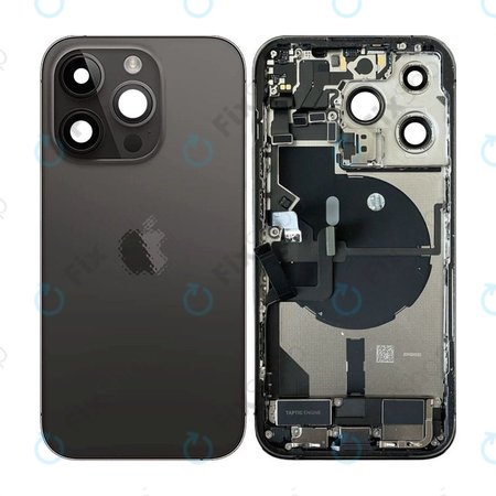 Apple iPhone 14 Pro - Carcasă Spate cu Piese Mici (Space Black)