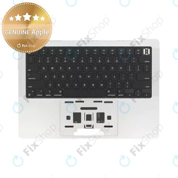 Ramă superioară tastatură pentru MacBook Pro 14", A3185 (2024), cu tastatură US și baterie, Silver, 661-50211, Genuine Apple