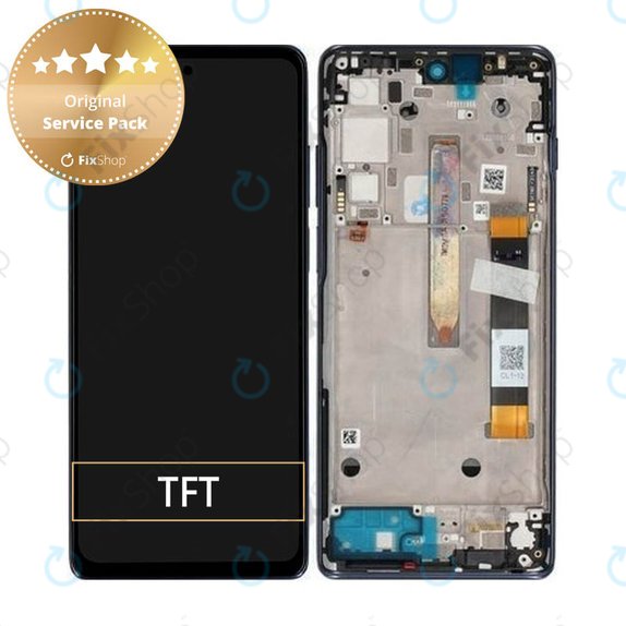 Motorola Moto G200 XT2175 - Ecran LCD + Sticla Tactilă + Ramă (Stellar Blue) - 5D68C20181 Genuine Service Pack