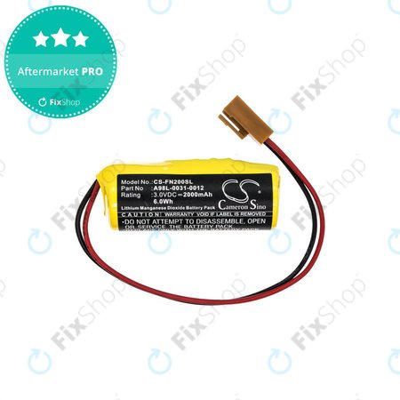 Baterie pentru GE Fanuc, 2000mAh, Li-MnO2, 3V, A98L-0031-0012, HQ