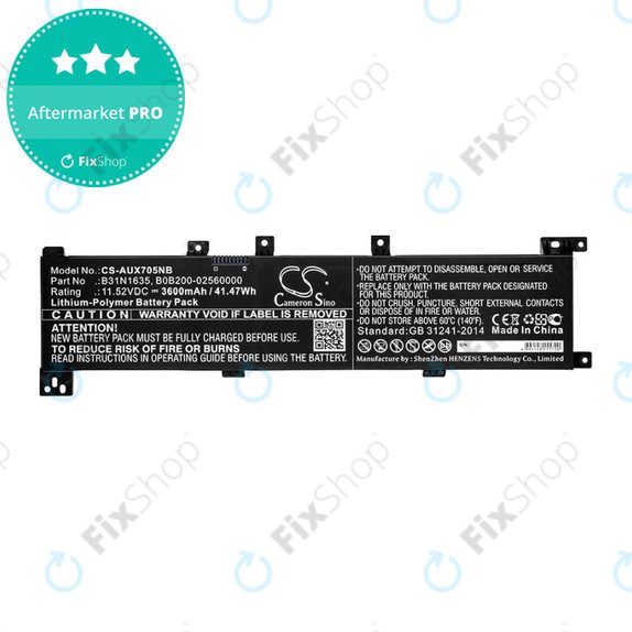 Baterie pentru Asus A705QA, Asus F705MA-Bx030t, 3600mAh, Li-Pol, 11.52V, B31N1635, HQ