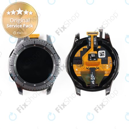 Samsung Gear S3 Frontier R760, R765 - Ecran LCD + Sticlă Tactilă + Ramă (Space Gray) - GH97-19658A Genuine Service Pack