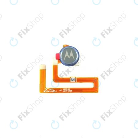 Motorola One Macro - Senzor de Amprentă Deget + Cablu Flex (Space Blue) - SC98C52725 Genuine Service Pack