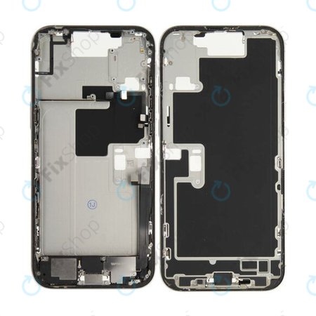 Apple iPhone 16 Pro Max - Ramă mijlocie + Butoane de pornire + Volum (White Titanium)