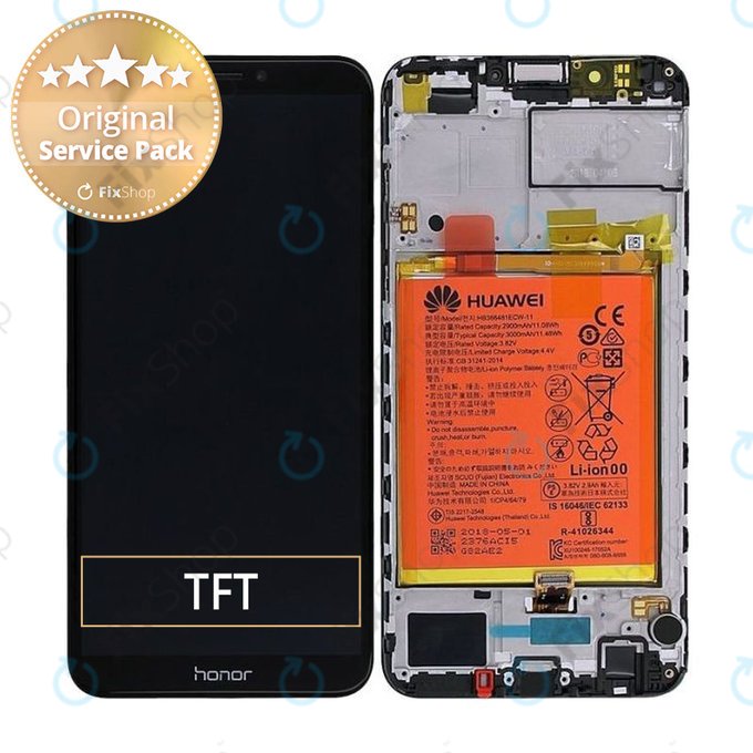 Huawei Honor 7C - Ecran LCD + Sticlă Tactilă + Ramă + Baterie (Black) - 02351USW