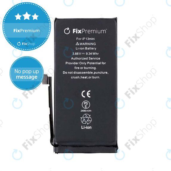 Baterie pentru iPhone 13 Mini, 2406mAh, DIAGNOSTIC