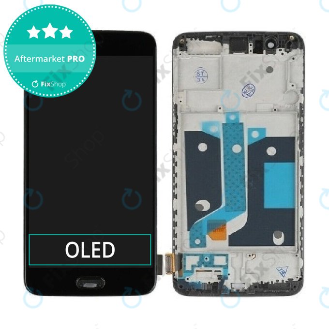 OnePlus 5 - Ecran LCD + Sticlă Tactilă + Ramă (Black) TFT