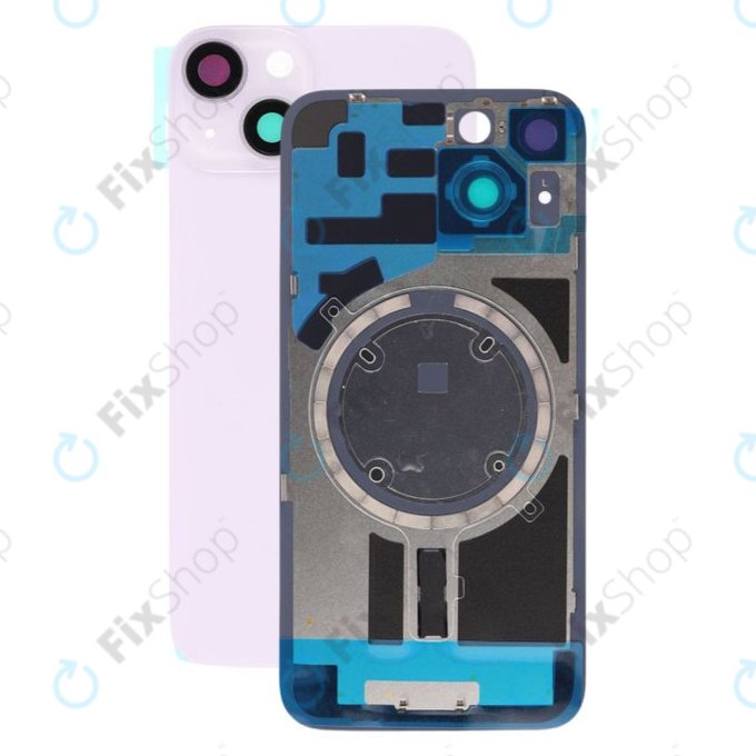 Apple iPhone 14 - Sticlă pentru carcasa din spate cu piese mici (Purple)