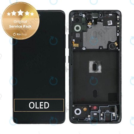 Samsung Galaxy A51 5G A516B - Ecran LCD + Sticlă Tactilă + Ramă (Prism Cube Black) - GH82-23100A, GH82-23124A Genuine Service Pack