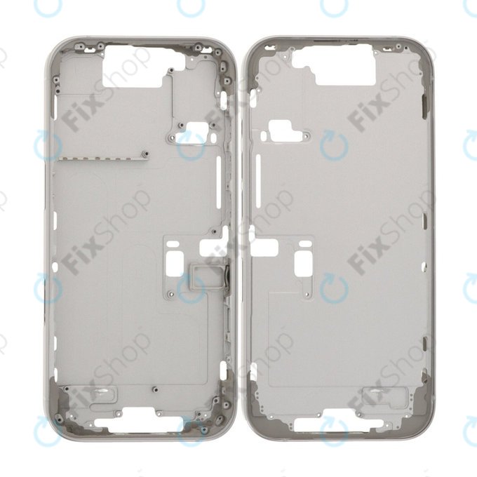 Apple iPhone 16 Pro - Ramă mijlocie + Butoane de pornire + Volum (White Titanium)