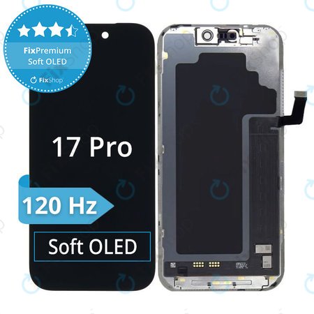 Apple iPhone 17 Pro - Ecran LCD + Sticlă Tactilă + Ramă Soft OLED FixPremium 120Hz