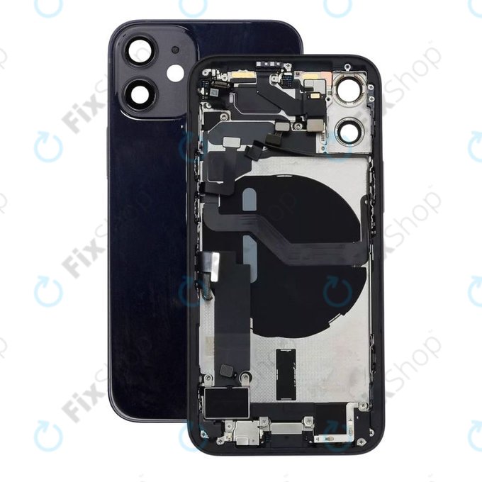 Apple iPhone 12 Mini - Carcasă Spate cu Piese Mici (Black)