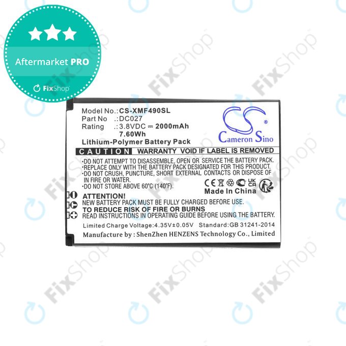 Baterie pentru Xiaomi F490 4g, 2000mAh, Li-Pol, 3.8V, DC027, HQ