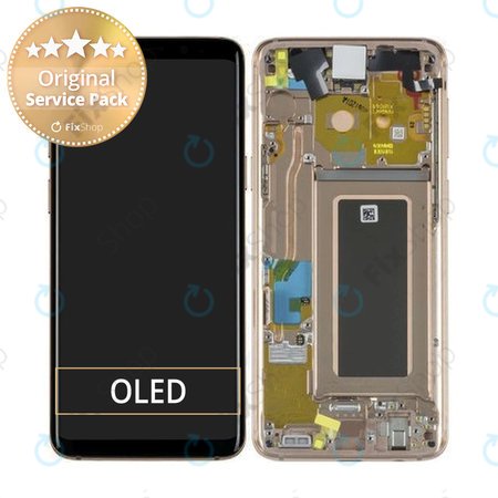 Samsung Galaxy S9 G960F - Ecran LCD + Sticlă Tactilă + Ramă (Sunrise Gold) - GH97-21696E, GH97-21697E Genuine Service Pack