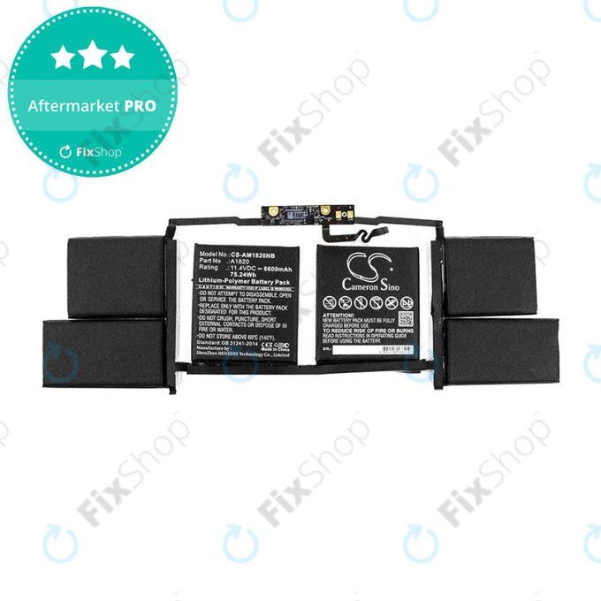 Apple MacBook Pro 15" A1707 (Late 2016 - Mid 2017) - Baterie A1820 6600mAh HQ