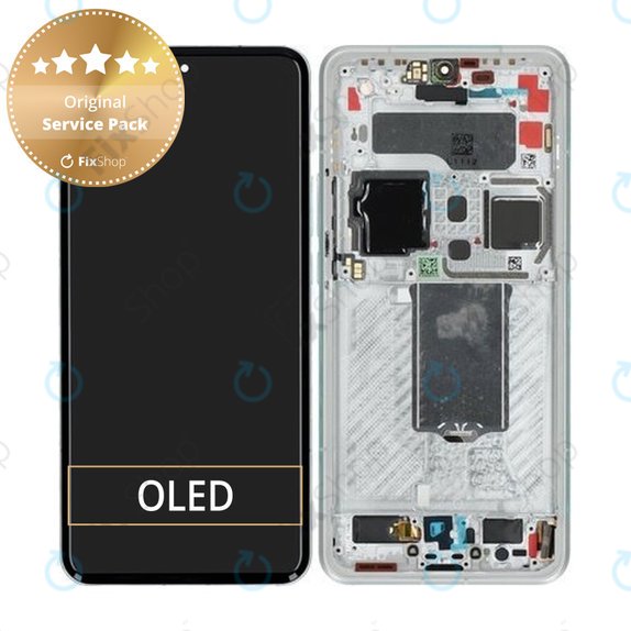 Xiaomi 15 Ultra 5G - Ecran LCD + Sticlă Tactilă + Ramă (Silver White) - 560005000O100 Genuine Service Pack